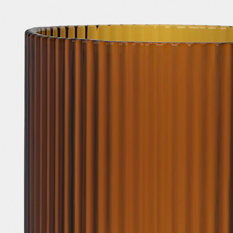 slide 3 of 3, 8.4oz Cassin Ribbed Short Tumbler Amber - Threshold™, 8.4 oz