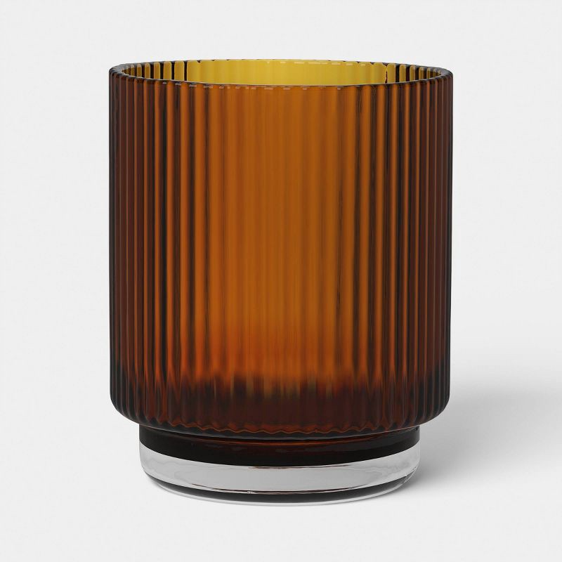 slide 1 of 3, 8.4oz Cassin Ribbed Short Tumbler Amber - Threshold™, 8.4 oz