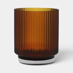 8.4oz Cassin Ribbed Short Tumbler Amber - Threshold™