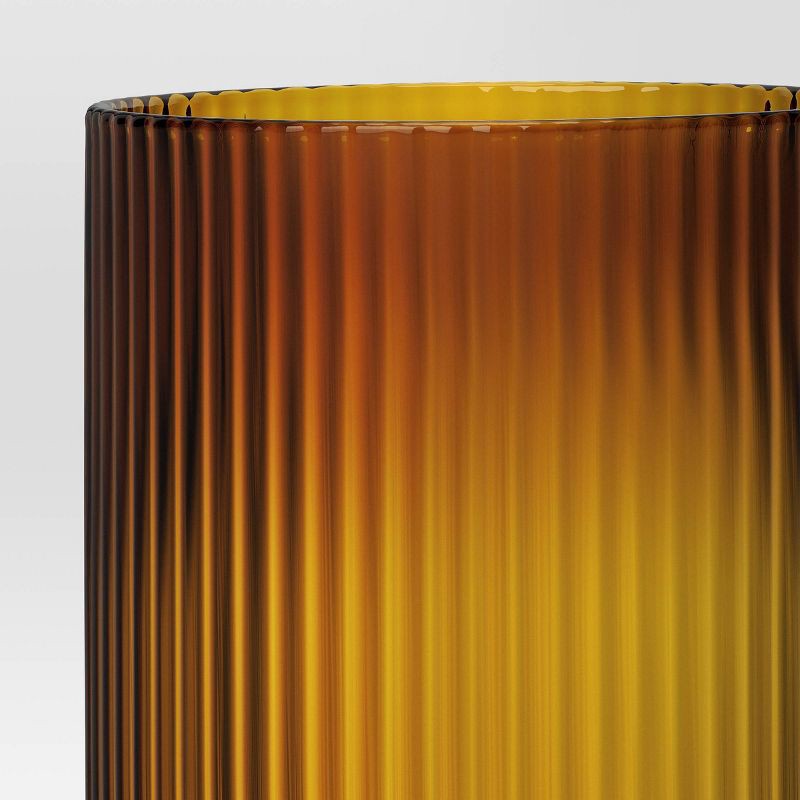 slide 3 of 3, 20.2oz Cassin Ribbed Tall Tumbler Amber - Threshold™, 20.2 oz
