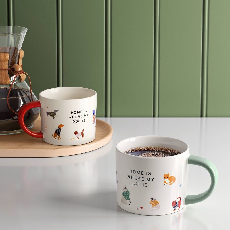 slide 2 of 3, 17oz Stoneware HOME IS WHERE MY CAT IS Mug - Room Essentials™, 17 oz