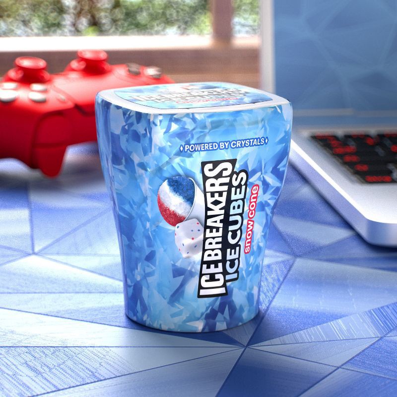 slide 3 of 7, Ice Breakers Ice Cubes Snow Cone Flavored Sugar Free Chewing Gum - 3.24oz, 3.24 oz