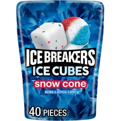 Ice Breakers Ice Cubes Snow Cone Flavored Sugar Free Chewing Gum - 3.24oz