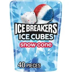 Ice Breakers Ice Cubes Snow Cone Flavored Sugar Free Chewing Gum - 3.24oz