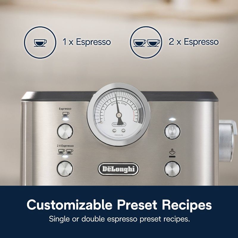 slide 7 of 13, DeLonghi Classic Espresso Machine Silver, 1 ct