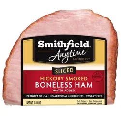 Smithfield 1/4 Sliced Hickory Smoked Ham - 1.5lbs