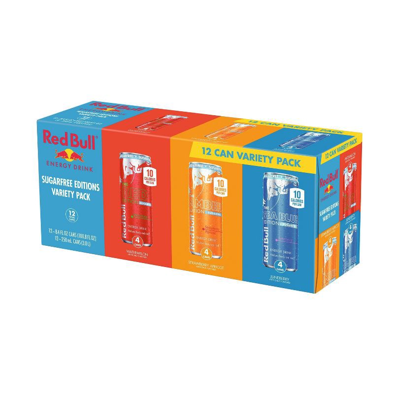slide 8 of 8, Red Bull Variety Pack Sugar Free Energy Drink - 12pk/8.4 fl oz Cans, 12 ct; 8.4 fl oz