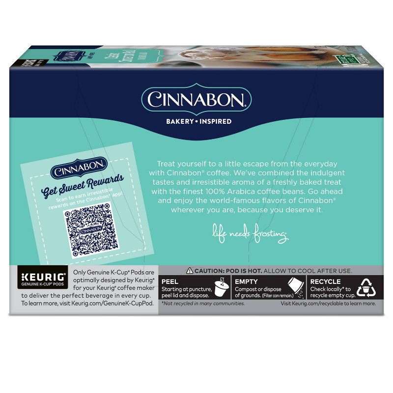 slide 14 of 14, Cinnabon Classic Cinnamon Roll Flavored Keurig K-Cup Medium Roast Coffee Pods -10ct, 10 ct