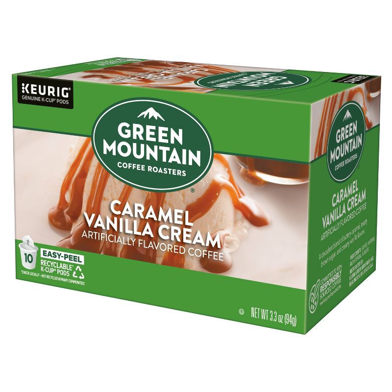 slide 13 of 14, Green Mountain Caramel Vanilla Cream Flavored Keurig K-Cup Light Roast Coffee Pods - 10ct, 10 ct