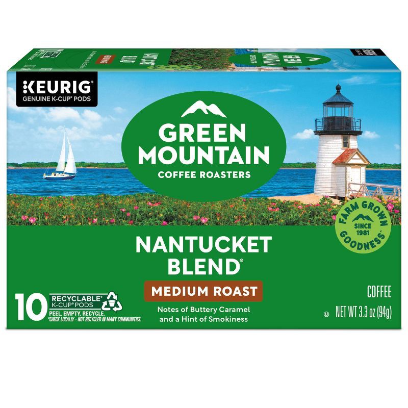 slide 15 of 19, Green Mountain Nantucket Blend Keurig K-Cup Medium Roast Coffee Pods - 10ct, 10 ct