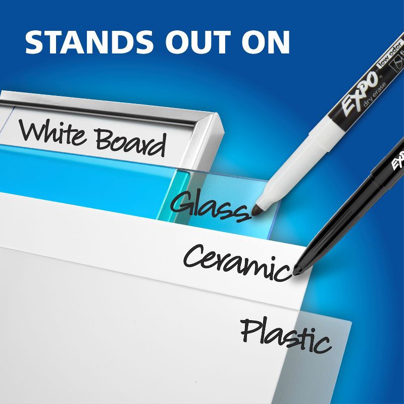 slide 3 of 7, Expo 4ct Asst Dry Erase Marker Blue, 4 ct