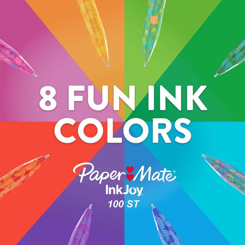 slide 5 of 6, Paper Mate 18ct InkJoy 1.0mm Ballpoint Pen Assorted Ink Special Edition, 18 ct