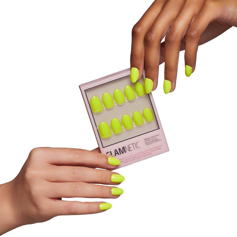 slide 6 of 6, Glamnetic Lime Green Women's Press-On Nails - Ulta Beauty, 1 ct