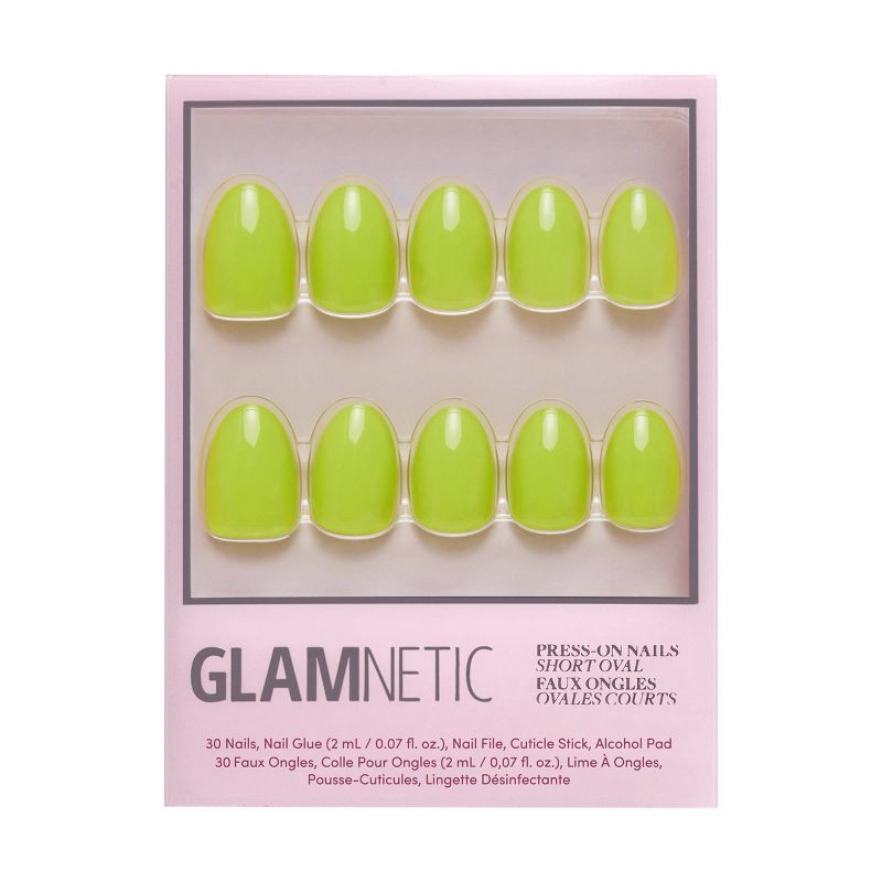 slide 1 of 6, Glamnetic Lime Green Women's Press-On Nails - Ulta Beauty, 1 ct