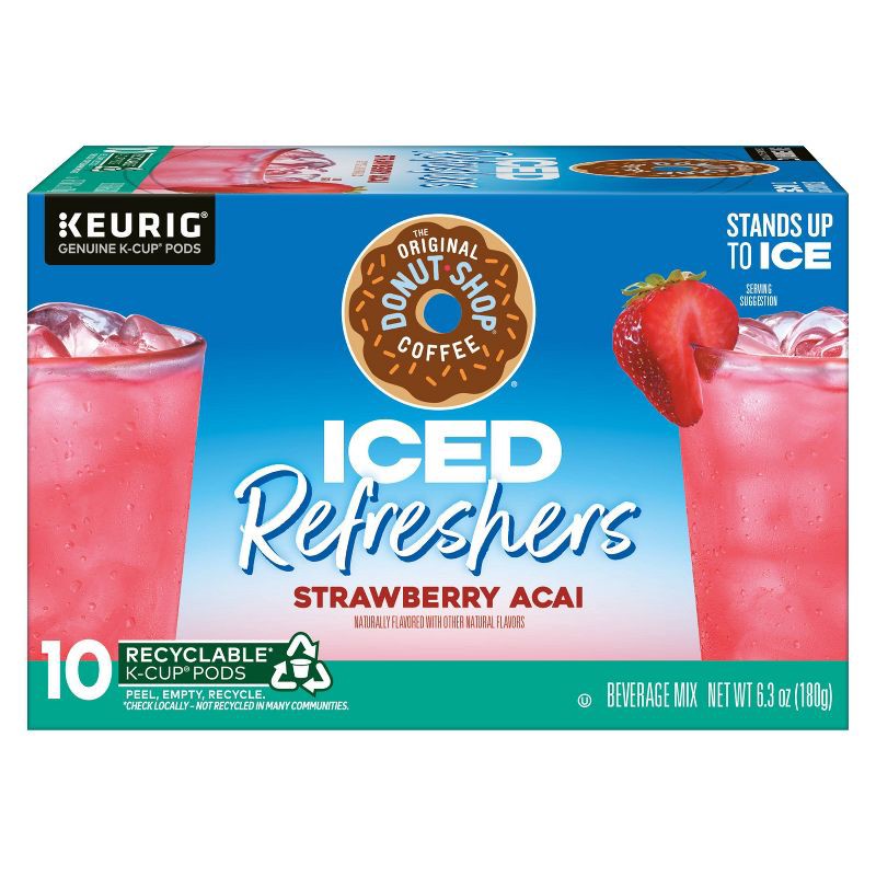 slide 12 of 16, The Original Donut Shop Strawberry Acai Keurig K-Cup Iced Refresher Pods - 10ct, 10 ct