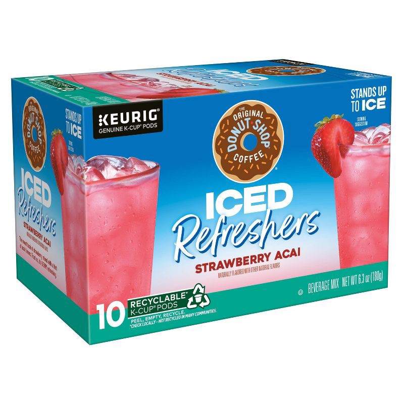 slide 14 of 16, The Original Donut Shop Strawberry Acai Keurig K-Cup Iced Refresher Pods - 10ct, 10 ct