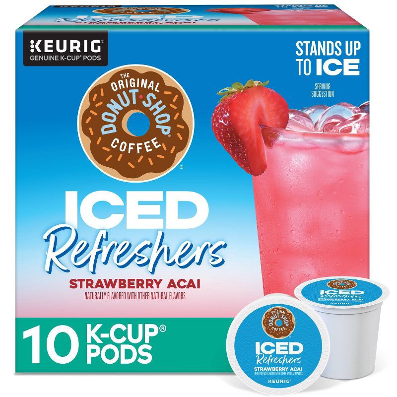 slide 1 of 16, The Original Donut Shop Strawberry Acai Keurig K-Cup Iced Refresher Pods - 10ct, 10 ct