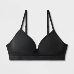 Girls' Wire Free Molded Back Closure Bra - art class™ Black L