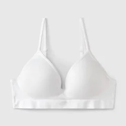 Girls' Wire Free Molded Back Closure Bra - art class™ White S