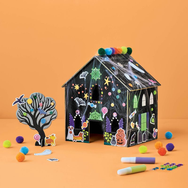 slide 2 of 4, Halloween Craft Tabletop Haunted House Kit - Mondo Llama™, 1 ct