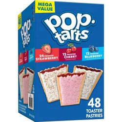 Pop-Tarts Frosted Strawberry, Cherry and Blueberry Toaster Pastries - 81.2oz/48ct
