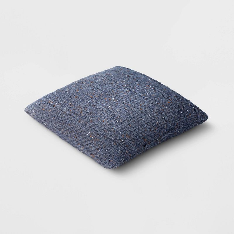 slide 3 of 4, Square Marled Knit Pillow Gray Blue - Threshold™, 1 ct