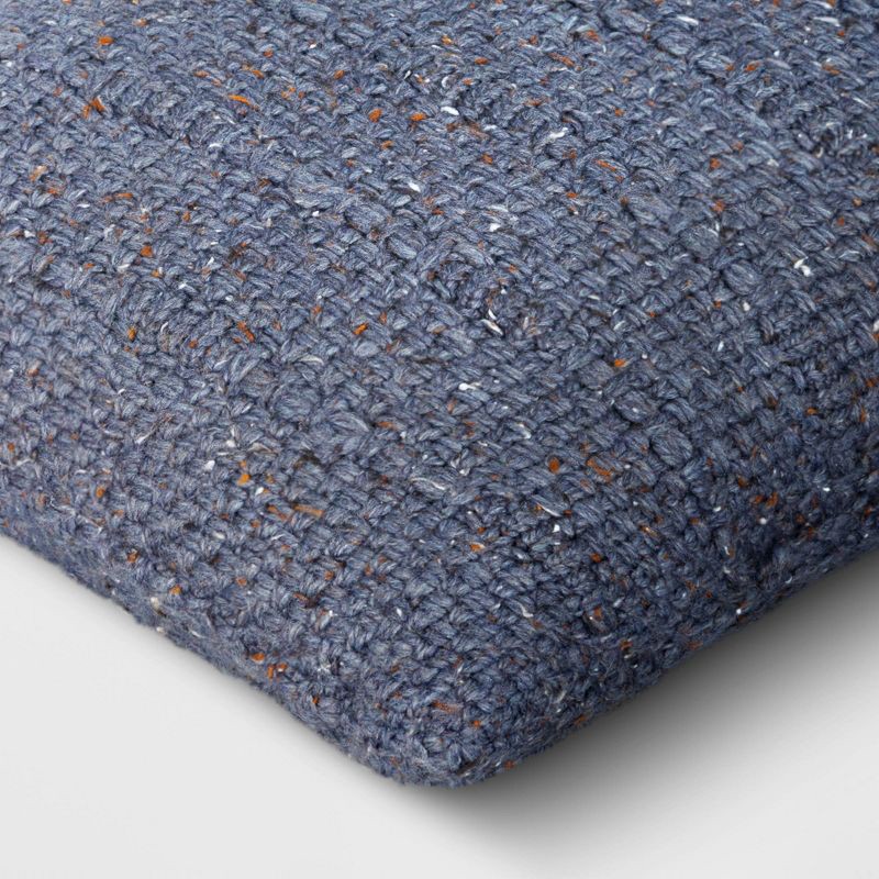 slide 2 of 4, Square Marled Knit Pillow Gray Blue - Threshold™, 1 ct