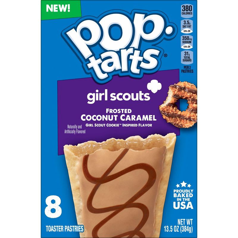 slide 8 of 10, Pop-Tarts Girl Scouts Frosted Coconut Caramel Filling Toaster Pastries - 13.5oz/8ct, 13.5 oz, 8 ct