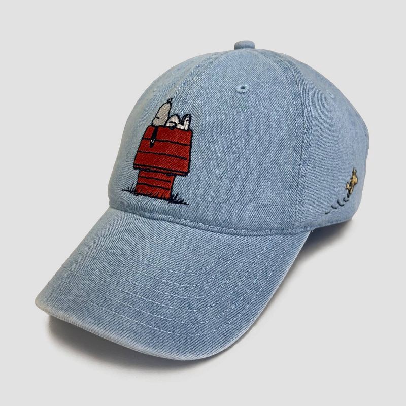 slide 3 of 5, Peanuts Snoopy Denim Hat, 1 ct