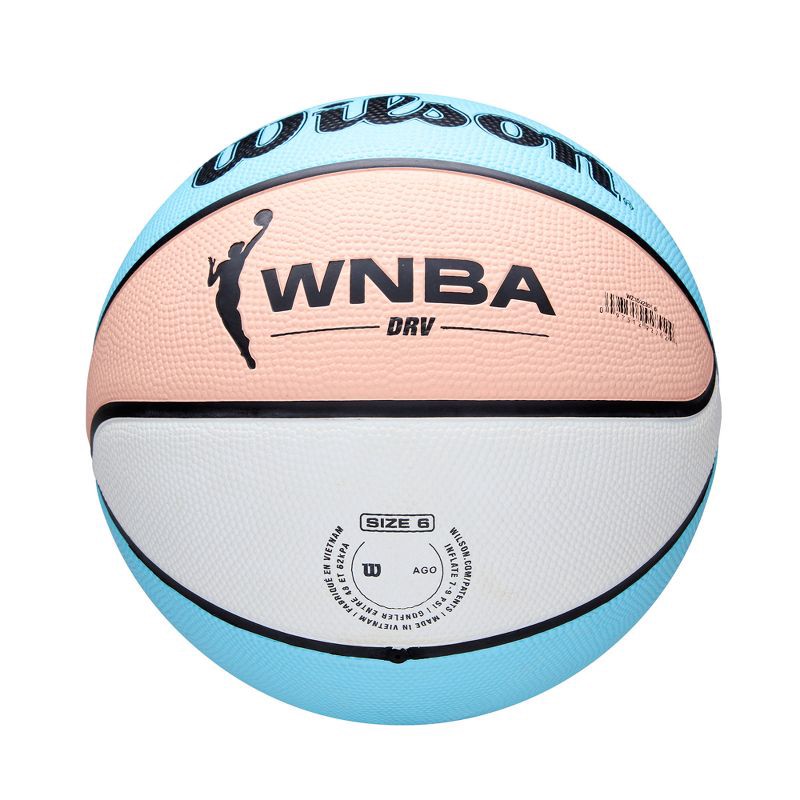 slide 6 of 7, Wilson WNBA DRV Summer Basket 6 Basketball: Butyl Bladder, Rubber Shell, Age 9+, 1 ct