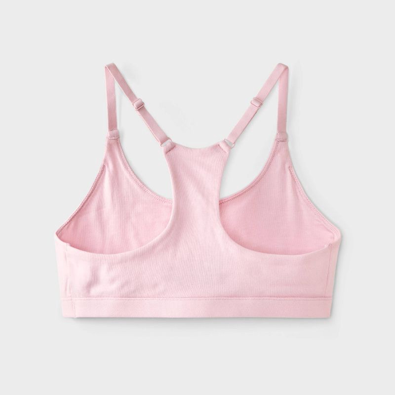 slide 2 of 3, Girls' 2pk Soft Cup Bralette - Cat & Jack™ White/Pink S, 2 ct