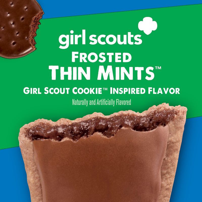 slide 4 of 10, Pop-Tarts Girl Scouts Frosted Thin Mint Chocolate Filling Toaster Pastries - 13.5oz/8ct, 13.5 oz, 8 ct