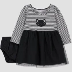 Carter's Just One You® Baby Girls' Halloween Striped Cat Dress - Black 6M