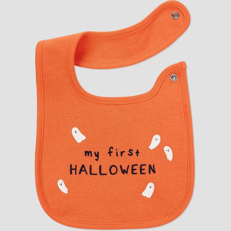slide 2 of 4, Carter's Just One You® Baby Halloween Bibs - Orange, 1 ct