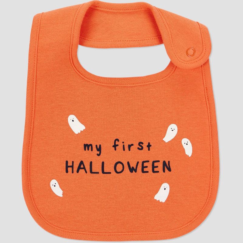slide 1 of 4, Carter's Just One You® Baby Halloween Bibs - Orange, 1 ct