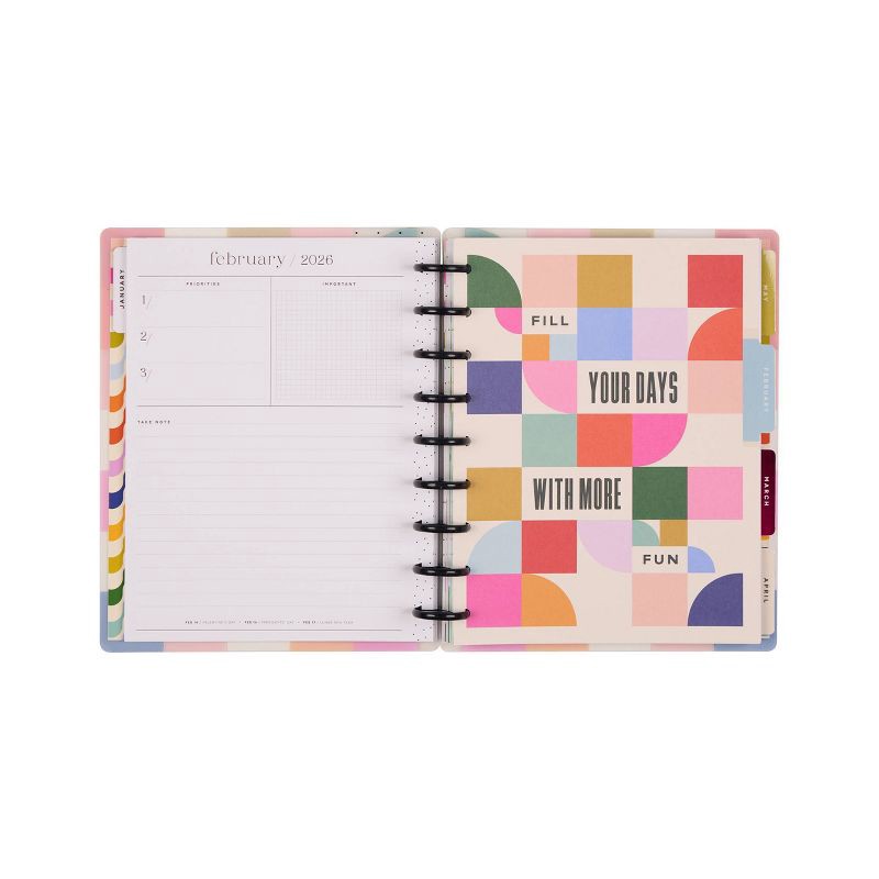 slide 3 of 18, The Happy Planner 7"x9.25" 2026 Groovy Grids Classic 12 Months Bound Dated Planner, 1 ct
