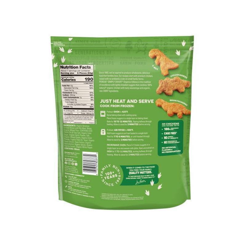 slide 2 of 5, Perdue Simply Smart Organics Lightly Breaded Frozen Chicken Dino Nuggets - 24oz, 24 oz