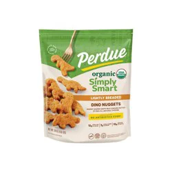 Perdue Simply Smart Organics Lightly Breaded Frozen Chicken Dino Nuggets - 24oz