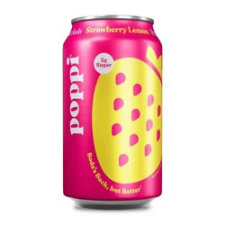 poppi Strawberry Lemon Prebiotic Soda - 12 fl oz Can