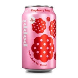 poppi Raspberry Rose Prebiotic Soda - 12 fl oz Can
