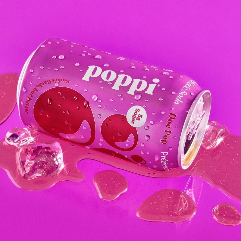 slide 4 of 4, poppi Doc Pop Prebiotic Soda - 12 fl oz Can, 12 fl oz