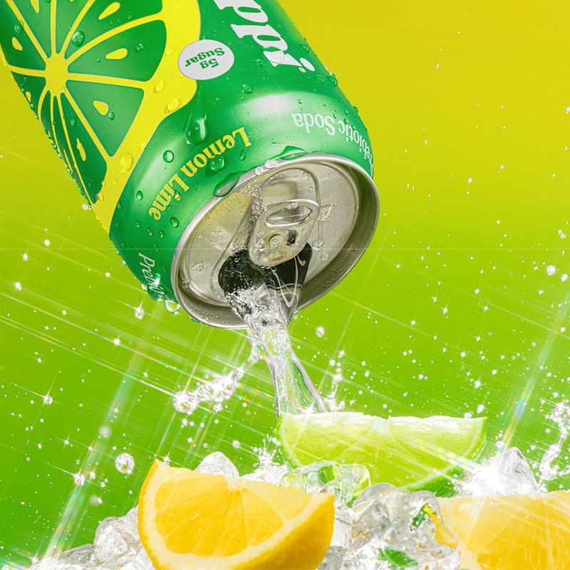 slide 4 of 4, poppi Lemon Lime Prebiotic Soda - 12 fl oz Can, 12 fl oz