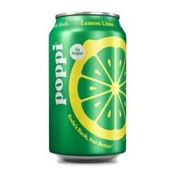 poppi Lemon Lime Prebiotic Soda - 12 fl oz Can
