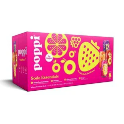 poppi Soda Essentials Variety Prebiotic Soda - 8Pk/12oz Cans