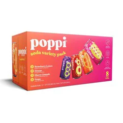 poppi Soda Essentials Variety Prebiotic Soda - 8Pk/12oz Cans