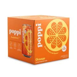 poppi Orange Prebiotic Soda - 4Pk/12oz Cans