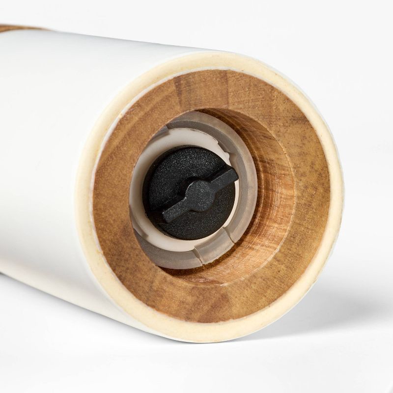 slide 3 of 3, 8" Acacia/Ceramic Salt or Pepper Grinder Natural Wood - Figmint™, 1 ct