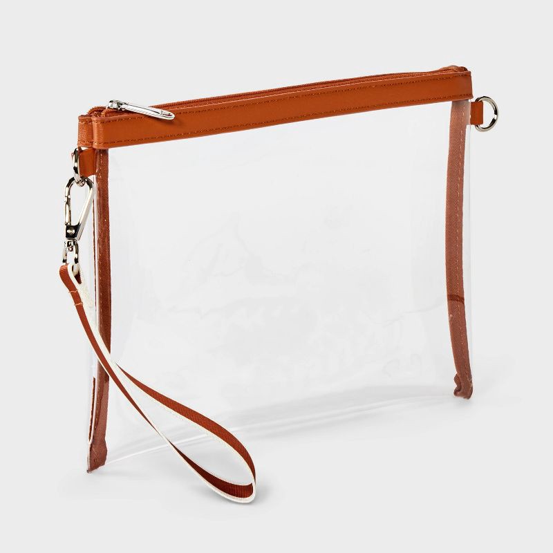 slide 2 of 4, Game Day Clear Wristlet Clutch - Wild Fable™ Dark Orange, 1 ct