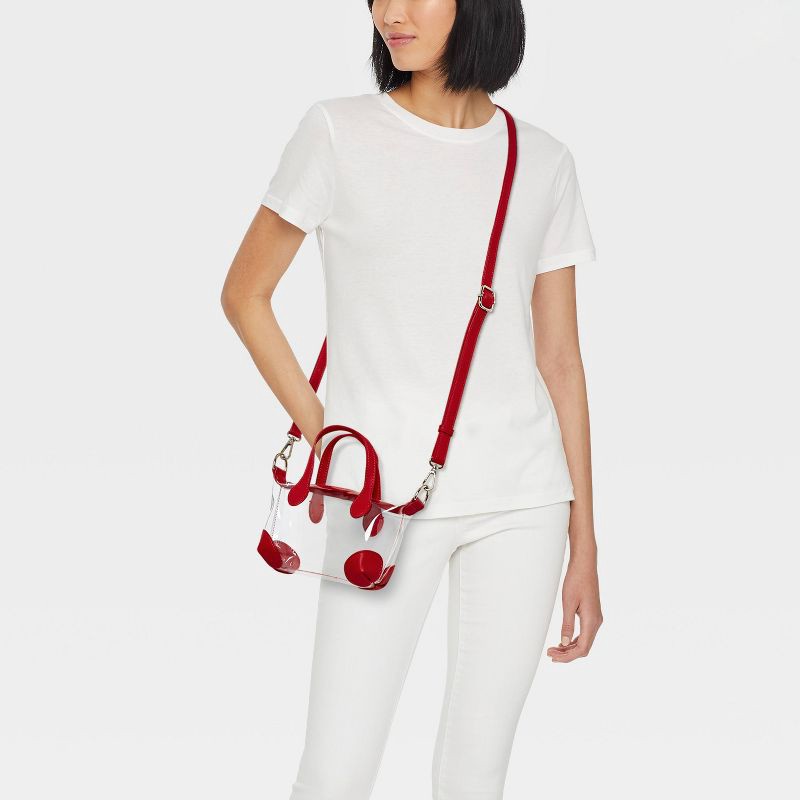 slide 2 of 5, Game Day Clear Pouchette Crossbody Bag - Wild Fable™ Red, 1 ct