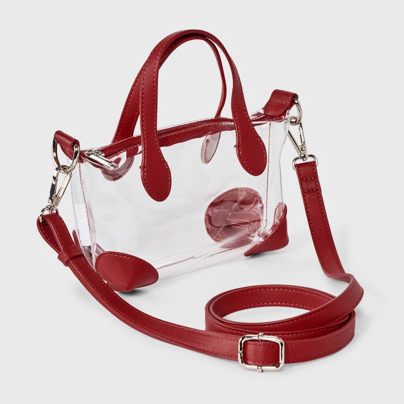 slide 3 of 5, Game Day Clear Pouchette Crossbody Bag - Wild Fable™ Red, 1 ct